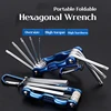 8-in-1 folding hexagonal wrench CR-V material multi-functional folding wrench for cycling/work Portable hand tool set 1