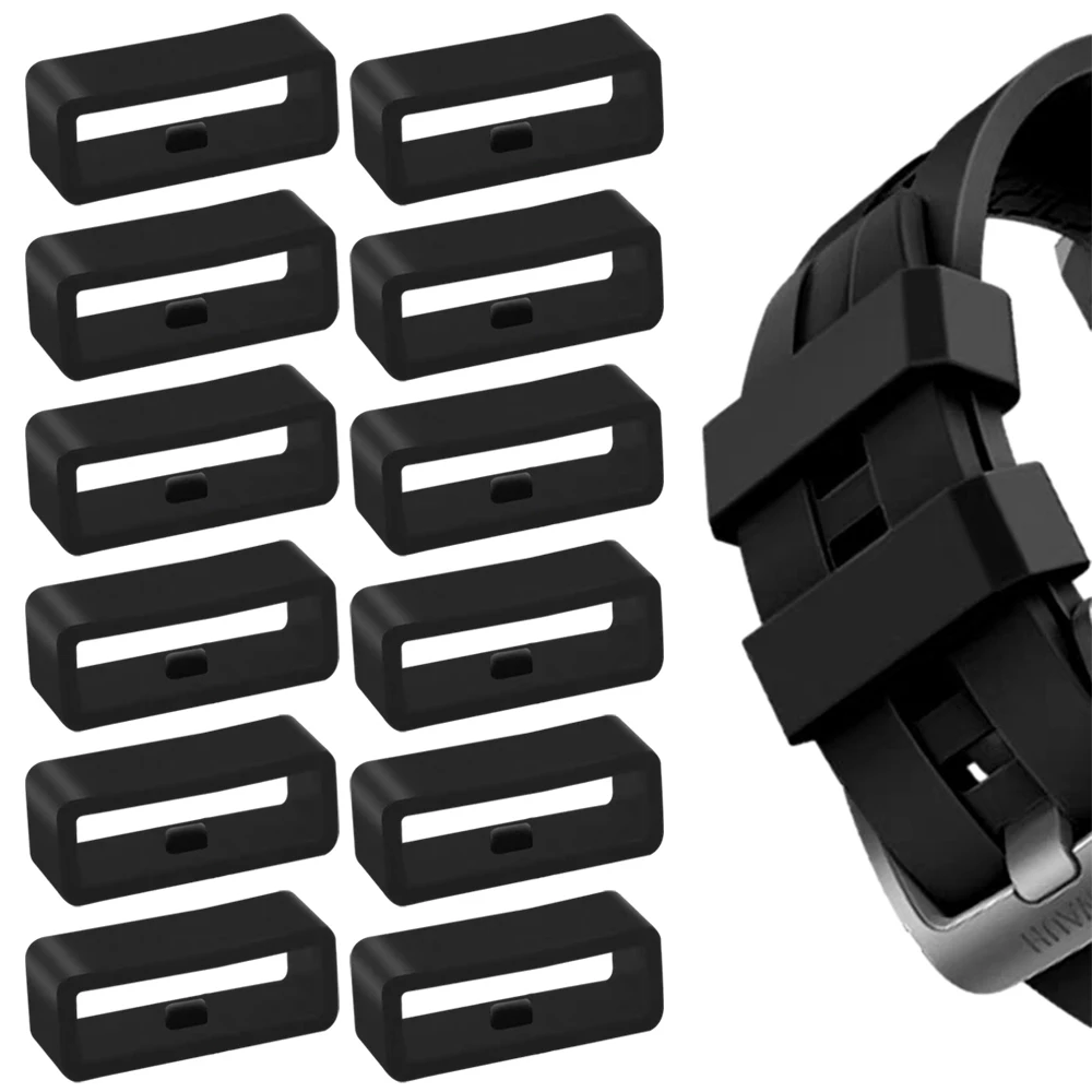Silicone Replacement Watchband Security Holder Retainer Ring - Durable Loops Locker (20-Pack)