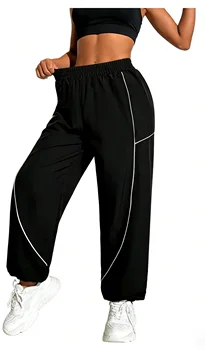 Sport Trousers Women Loose pants Casual Wide leg Sport Pants with Pockets Stretch Waist Fitness Running Pants Gym Sweatpants 3