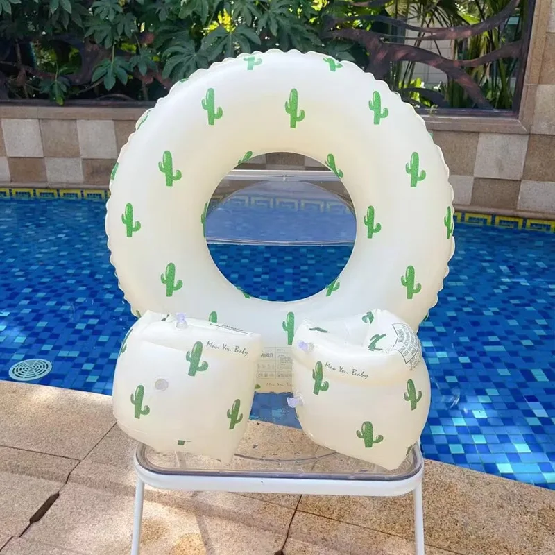 Children Adult Inflatable Swimming Ring Pool Float Vintage Striped Swimming Laps Water Sport Swim Circle For Pool Party 2