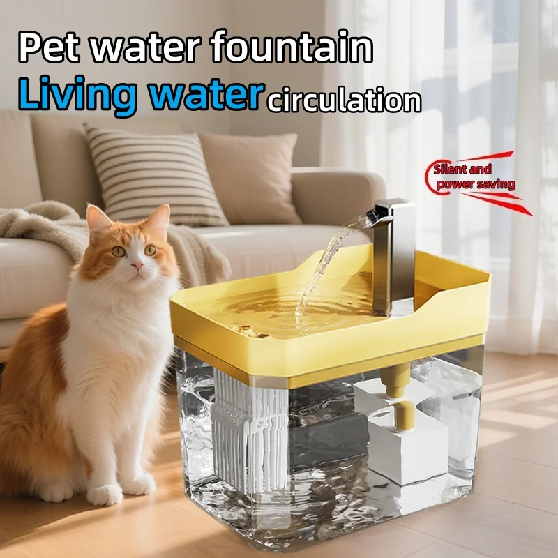 1.5L Cat Water Fountain Auto Filter Pet Cat Drinker USB Automatic Water Drinking Fountain Dispenser live Water Circulation 1