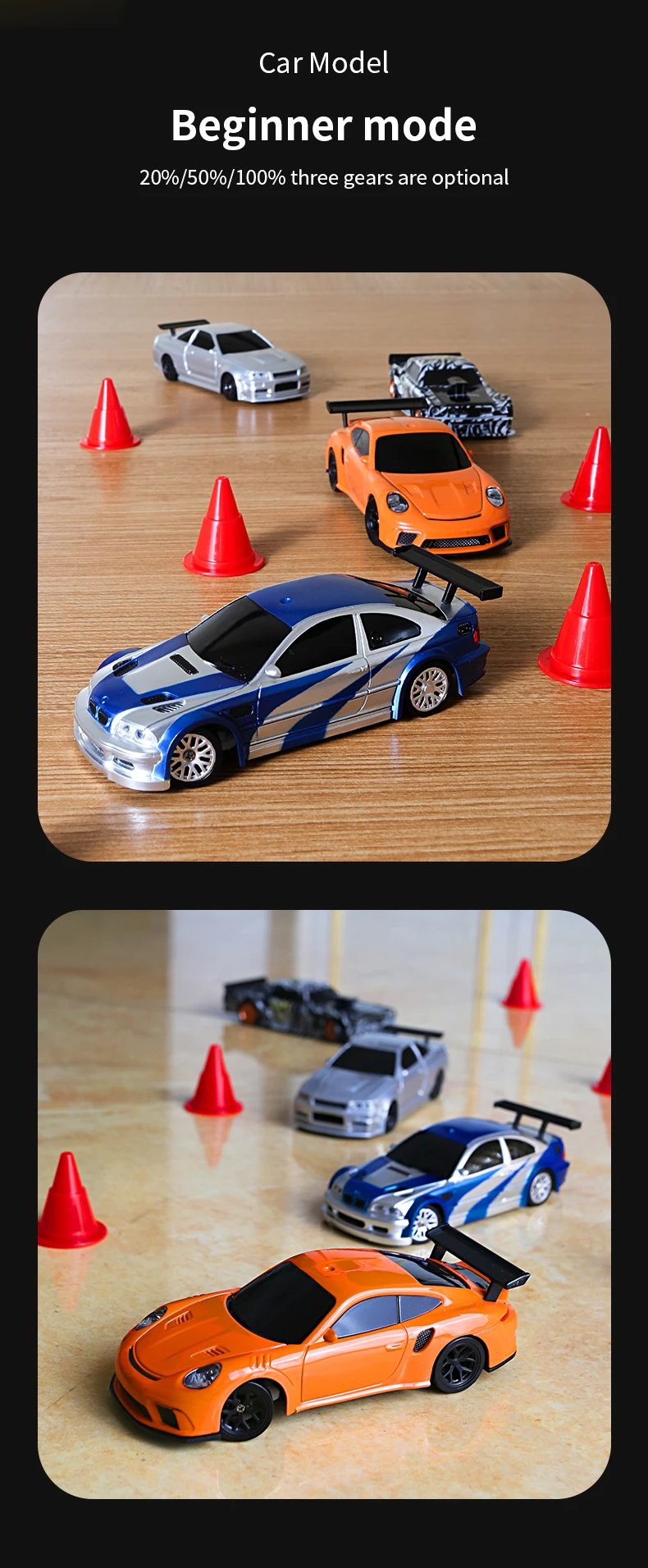 Upgraded 143 RC Drifting Car - High Speed 4WD Radio Control Mini Vehicle