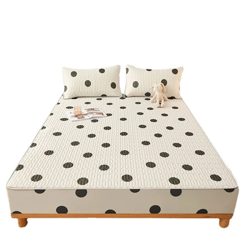 

Ice Silk Latex Fitted Sheet, Simmons Mattress, Non slip Protective Cover, Machine Washable, Dust Proof Bedcover