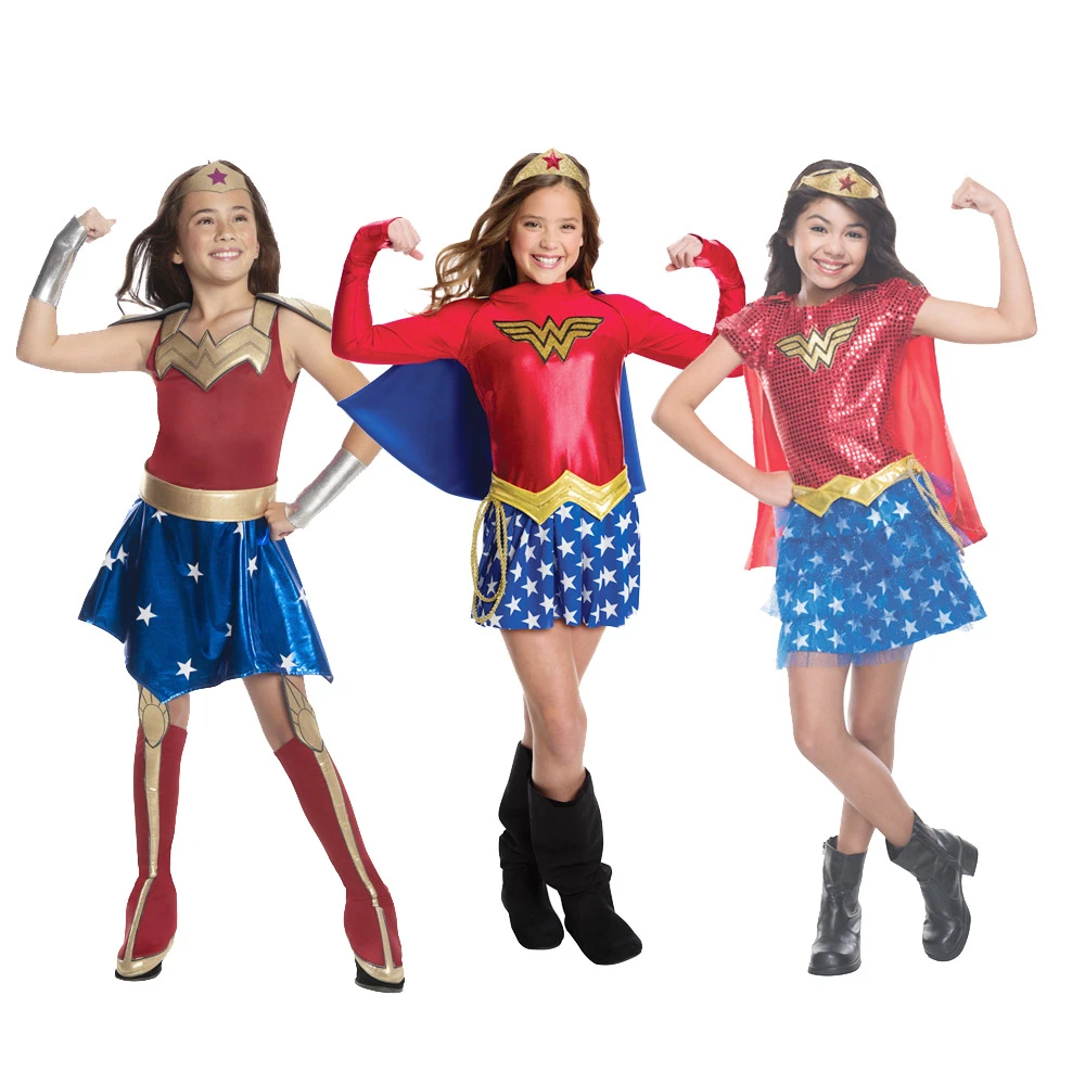 Disfraces de superhéroe para niños, vestido de supermujer, ropa de  Halloween|Disfraces para niñas| - AliExpress