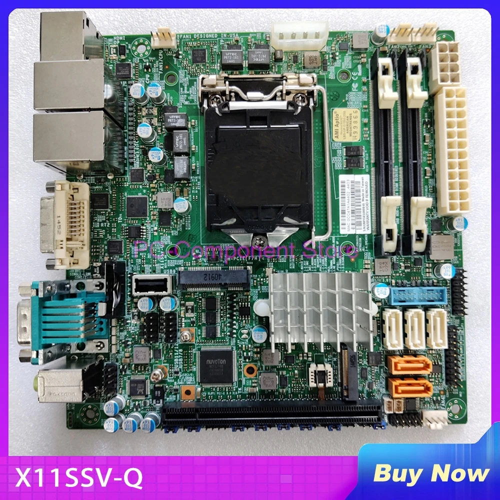 슈퍼마이크로 서버 마더보드 LGA1151 Q170 미니-ITX 소형 보드 X11SSV-Q