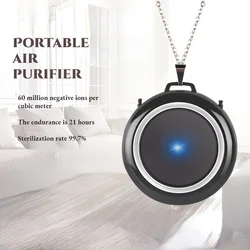 Portable air purifier portable on-board anion Mini hanging neck purifier Necklace