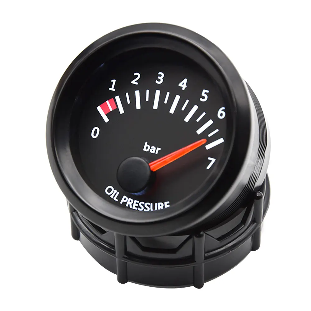 Racing Car Gauge 2" 52mm 12V Auto Car Oil Pressure Gauge