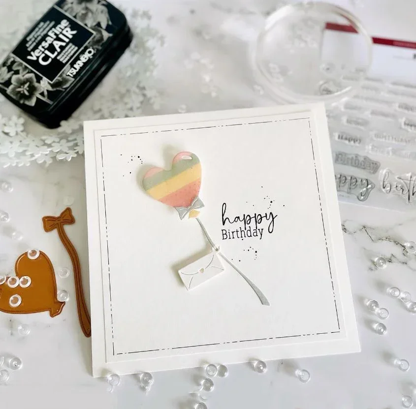 Mmao Craft Metall-Stanzformen, Schneidformen, Umschlag, Liebesballon, Scrapbook, Papierhandwerk, Messerform, Klingenschablone, Stanzschablonen