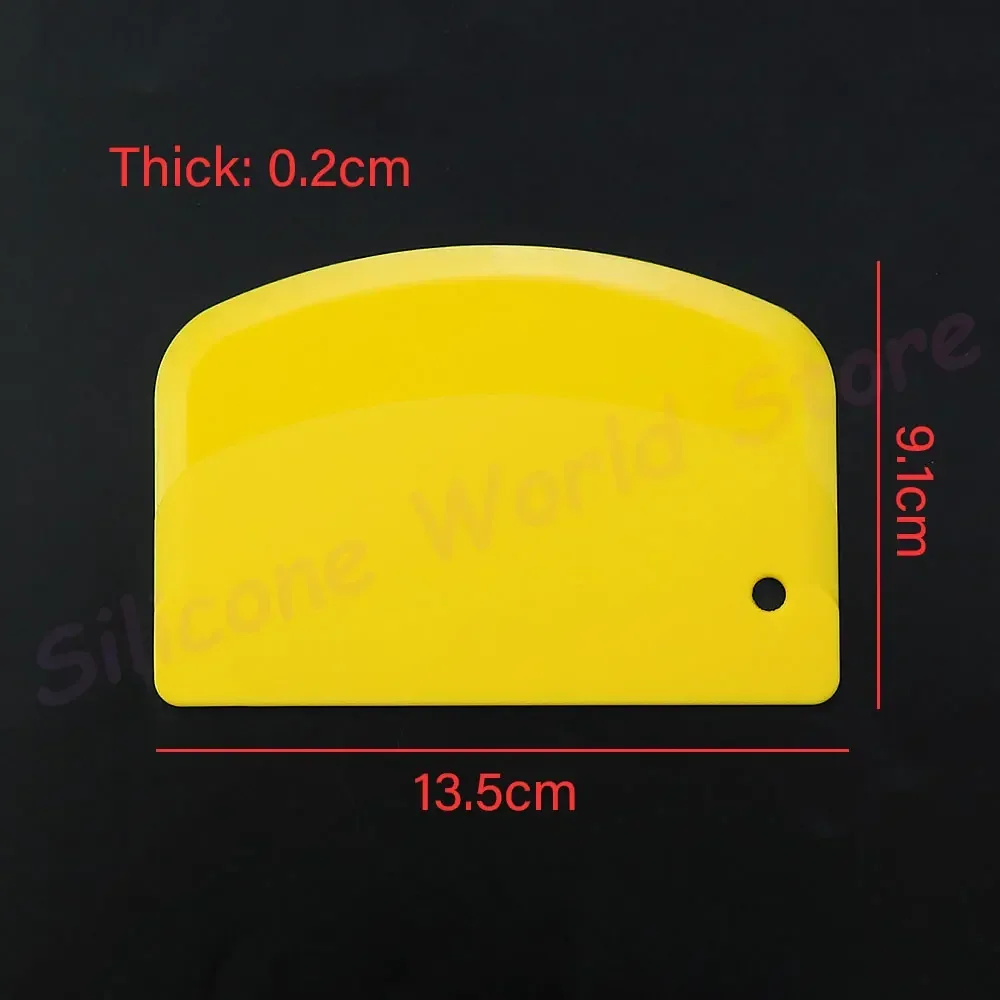 Polychrome Plastic Scraper Cake Cream Scraper Flour Dough Cutting Knife Intestine Powder Kitchen DIY Tools Baking Tools baking tool dough scraper dough cutter cake scraper baking accessories