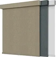 100% Blackout Artificial Linen Cordless Roller Shades for Indoor Windows, Roller Blinds for Home, for Window Size 58" W × 72" H 1