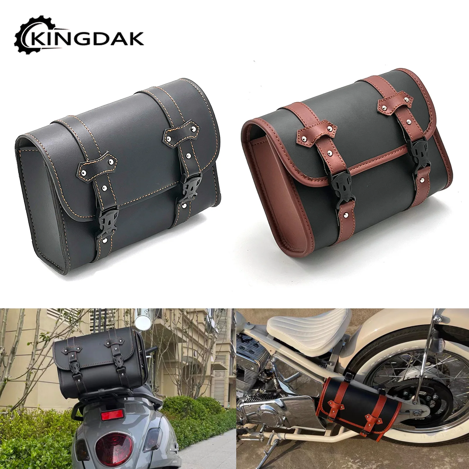 Motorcycle Front Fork Saddlebags Side Tool Bag Luggage Saddle Bag Pouch