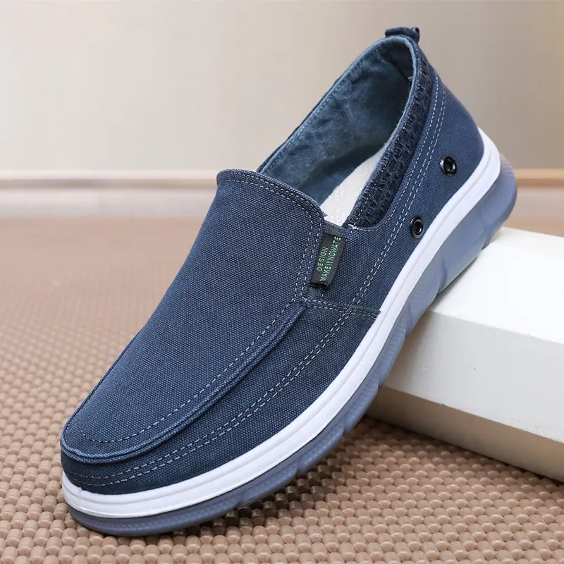 Men's Beijing Cloth Shoes Single Shoe Spring Autumn Breathable Comfortable Soft Bottom Anti-slip Casual Canvas Shoes