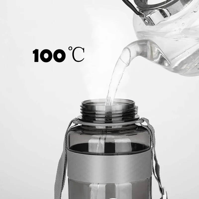 New Sport Drinking Water Bottle with Straw BPA Free 1000 Ml 2000ml Plastic Water Drinking Bottle for 1L 1 liter