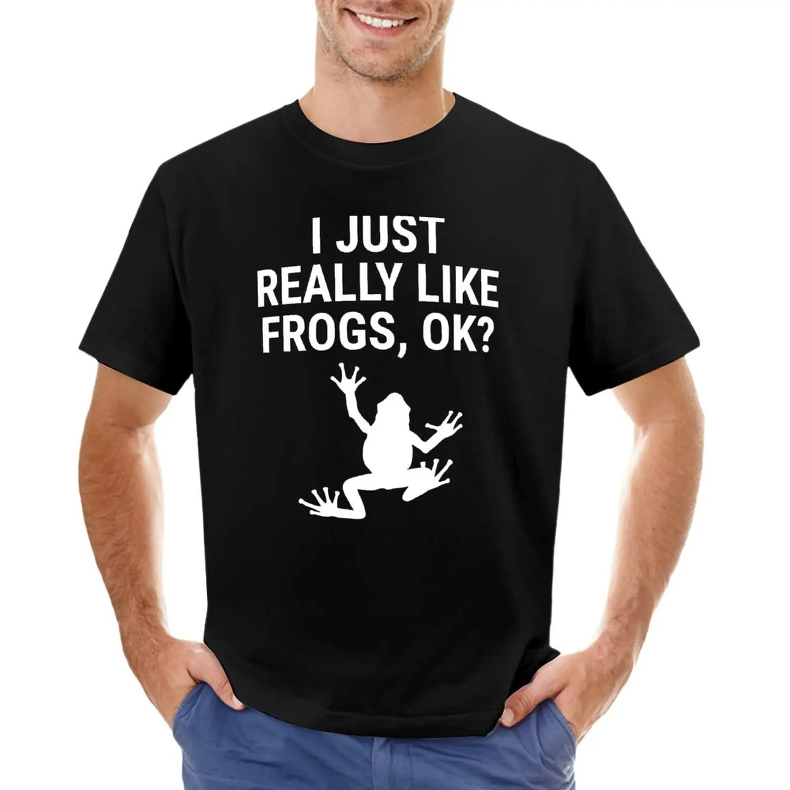 

Funny Frog I Just Really Like Frogs Ok T-Shirt animal print shirt for boys Tee shirt mens clothes