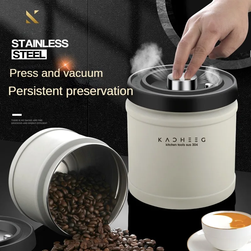 

Sealed Jar, Coffee Bean Preservation, Tea Jar, Dried Fruit, 304 Stainless Steel Vacuum Preservation Box