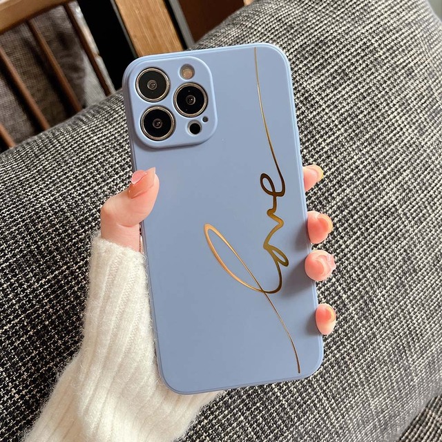Love Silicone Phone Case For iPhone 13 Pro 11 12 Pro Max XS Max XR X 7 Plus 8Plus Cute Protector Back Cover Coque Shell