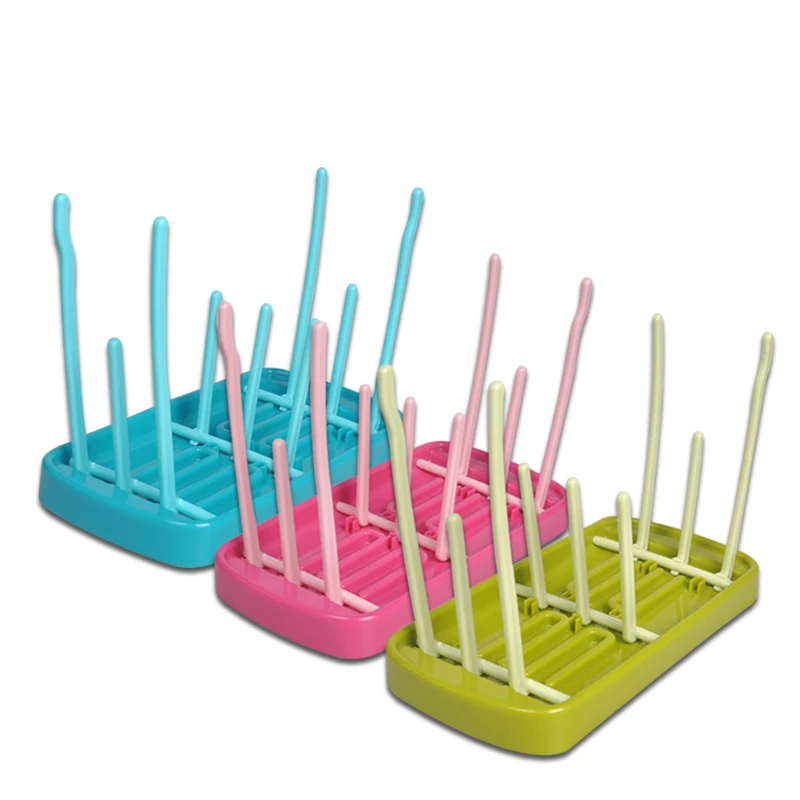 Bottle Drying Rack Baby Bottle Drying Rack Feeding Bottle Drying Rack Baby Bottle Holder Bottle Dry Rack Baby Bottle Drain Drying Racks Blue Pink Baby Cleaning Dryer Drainer Storage Drying Rack