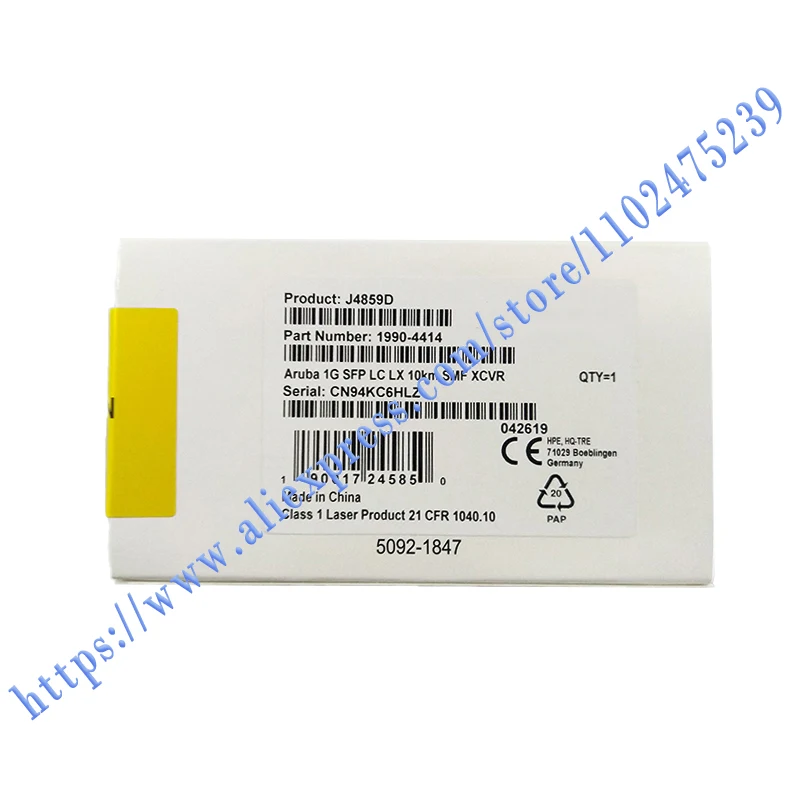 

Новый J4859D 1310NM 1G SFP LC LX, один год гарантии и быстрая доставка