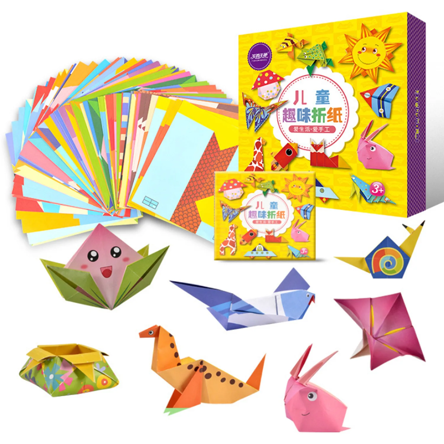 

Children Origami Folding Paper for Kindergarten Nursery School DIY Crafts Art Projects Early Educational Home Decor Lucky Craft