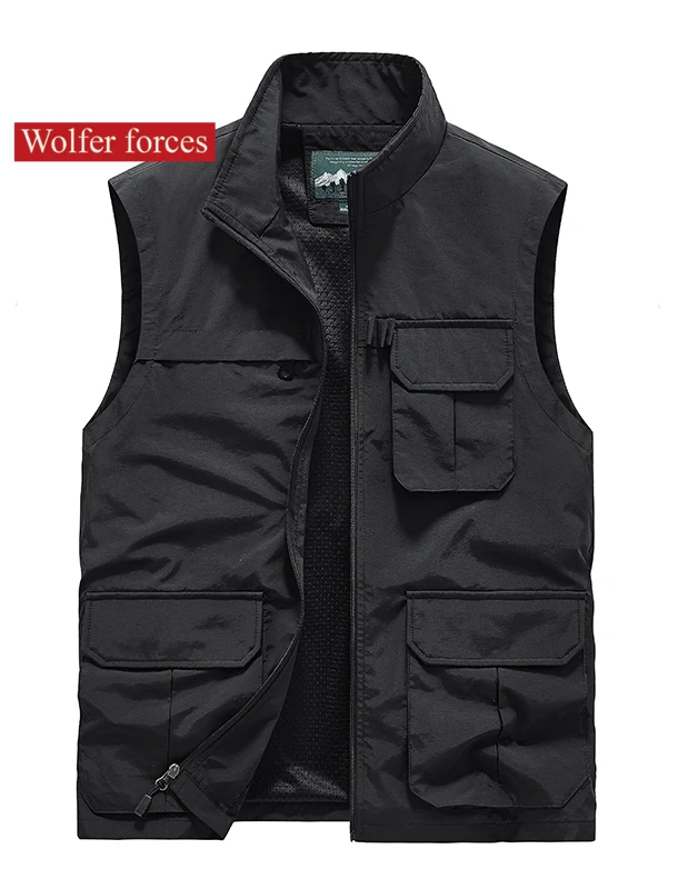 Safety Vests to Work Sleeveless Jacket Windbreaker Tactical Vest Sports Waterproof Bigsize Custom Designer Fashionable vests of men windbreaker