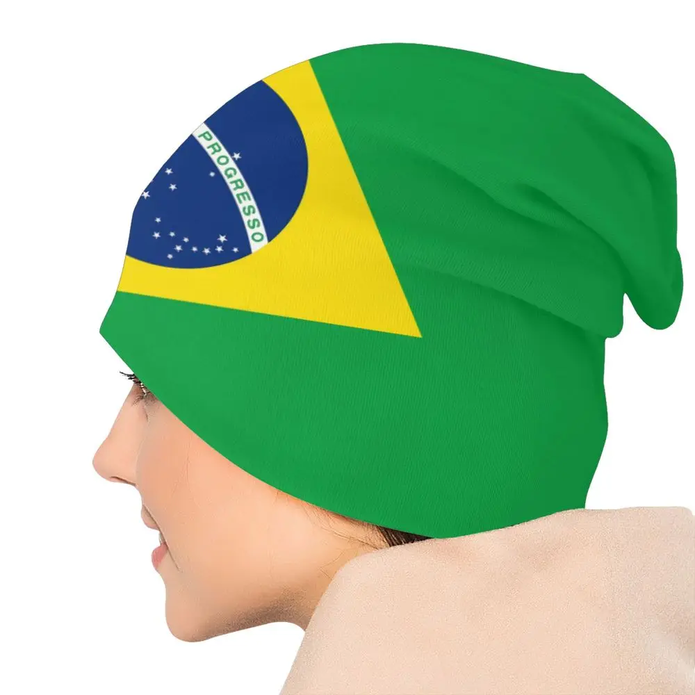 Benutzerdefinierte Brasilien Flagge Motorhaube Hut Stricken Hut Männer Frauen Coole Unisex Warme Winter Beanies Kappe – Detail 5