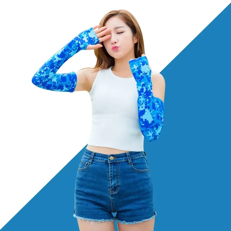 1/2쌍의 유니섹스 쿨링 암 슬리브, 스포츠 러닝, 자외선 차단, 야외 활동, 남성 낚시, 사이클링에 적합