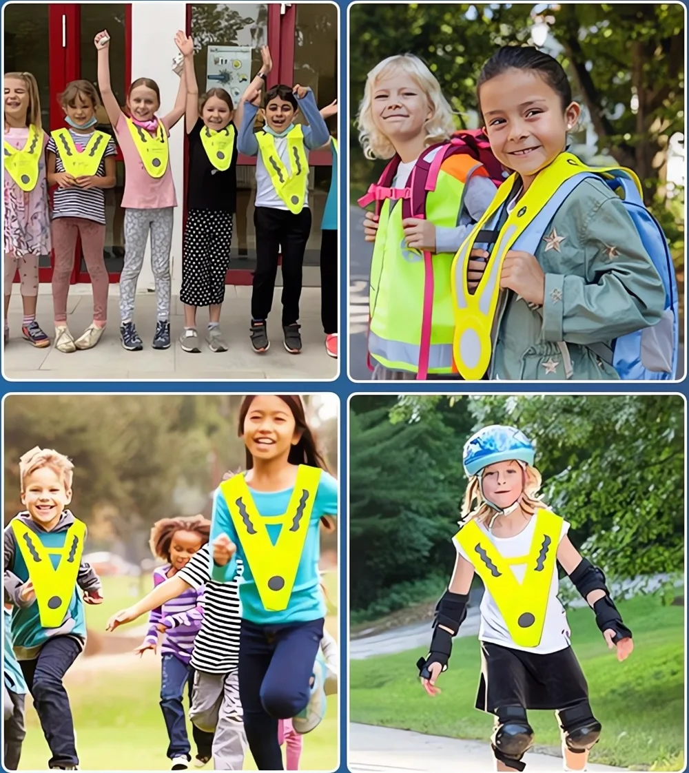 Night Visible Children's Reflective Protective Safety Vest 1/2/3/5Pcs