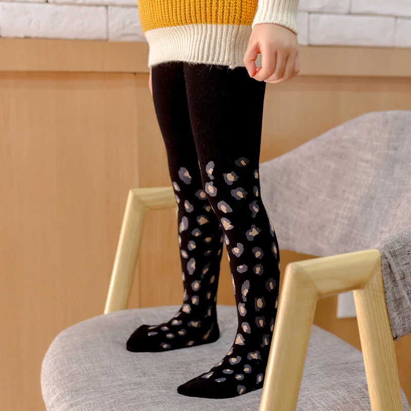 Leopard Print Kids Tights for Girls Spring Children Pantyhose Cotton Girls Stockings Toddler Tights 3-9 Years