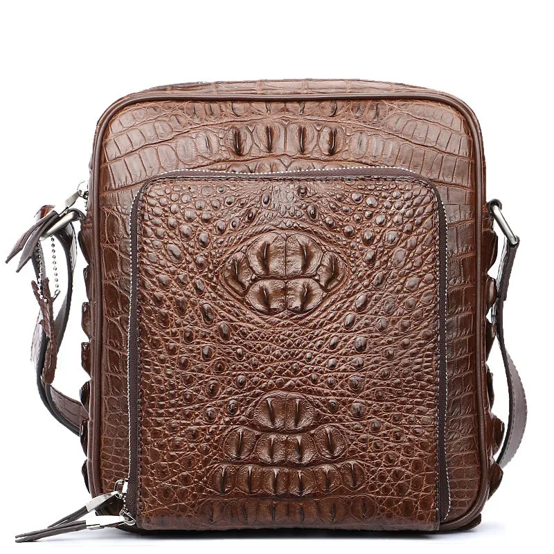 

2024 New alligator Genuine Leather Men Crossbody Bag real crocodile skin Casual Business Men's Messenger Shoulder Handbags Bags