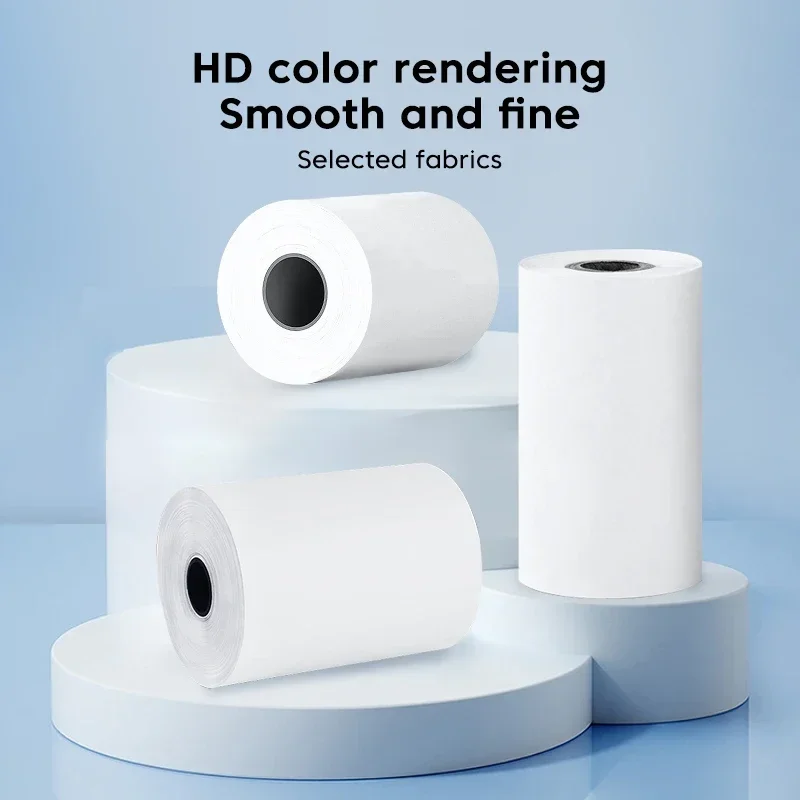 57*25mm 감열지 라벨 스티커 자체 접착 HD 컬러 롤 용지 미니 프린터 인스턴트 인쇄 어린이 카메라 인화지