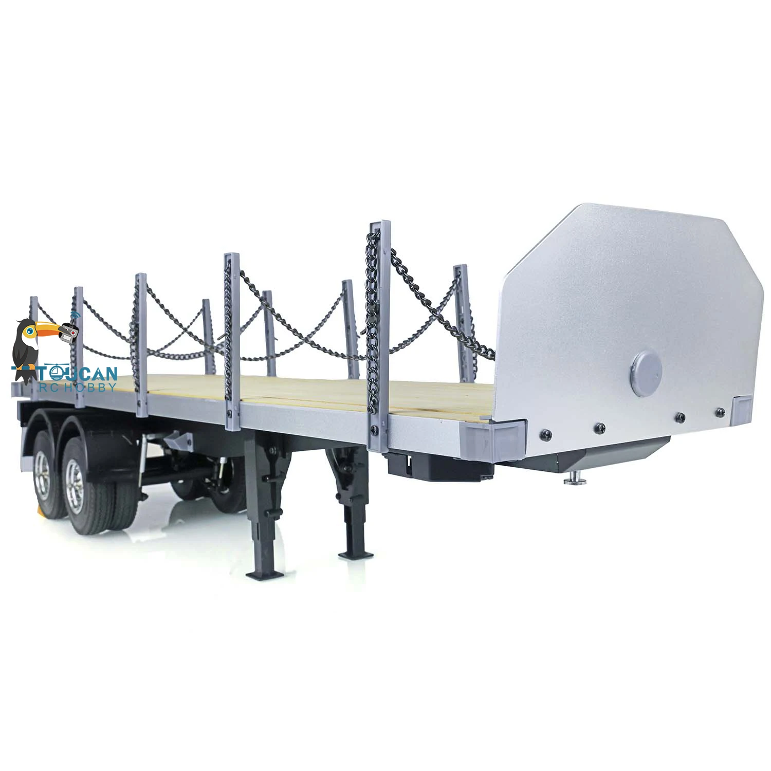 1/14 2 Axles RC Tractor Flatbed Semi Trailer Truck KIT for DIY TAMIYAYA Vehicle Car Model Toucan RC Hobby Toys TH01024-SMT1 3