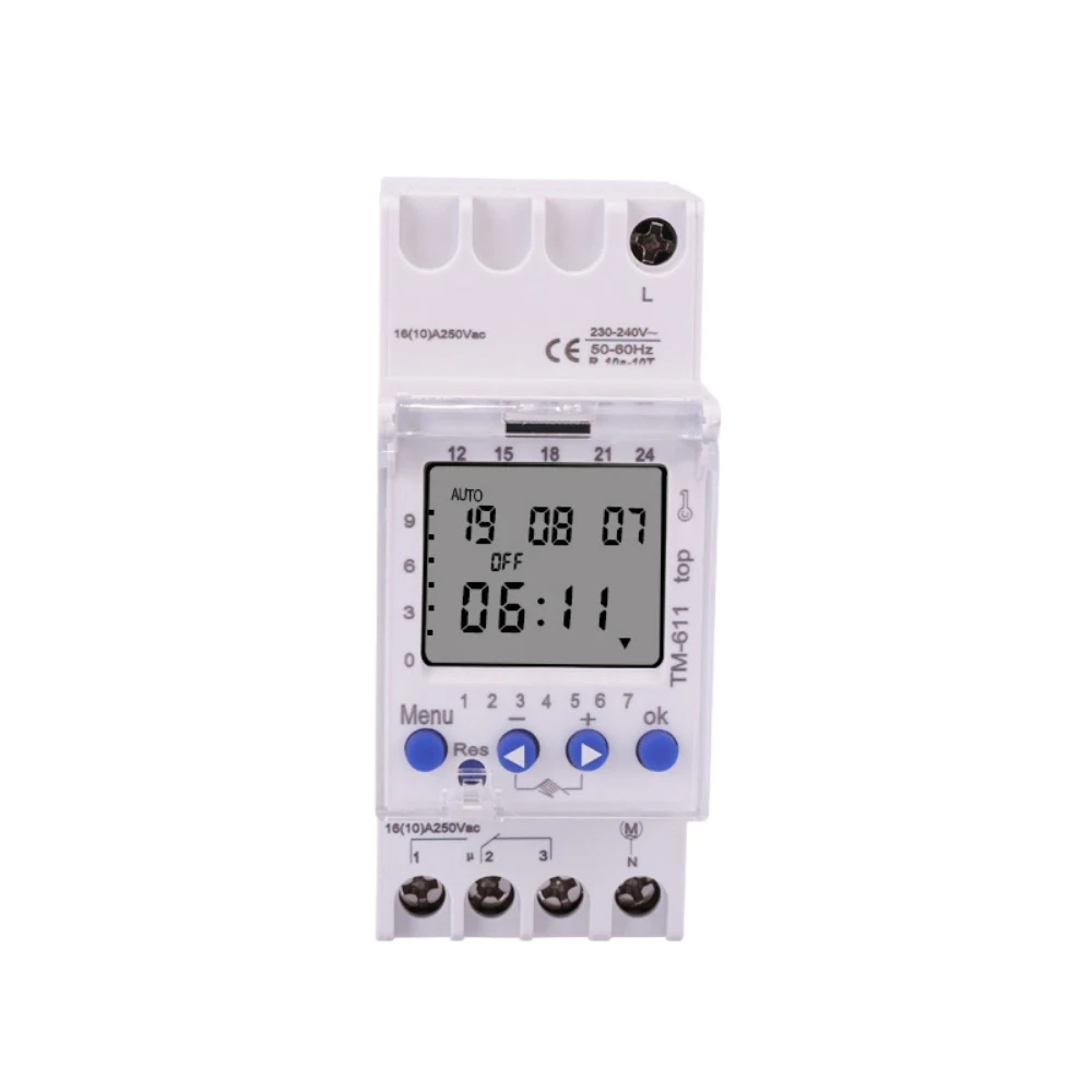 

1 Channel Intelligent Switch Timer 7 Days 24hrs Programmable Electronic Digital Time Switch with Pulse Din Rail Installation