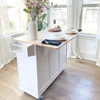 Kitchen Island Cart on Wheels - Portable Kitchen Island with Drop Leaf, Rolling Kitchen Island with Storage 3
