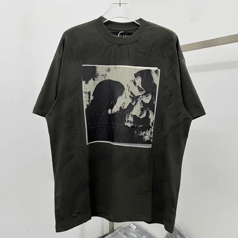 

Luxury 2024ss ERD High-Quality Vintage Torn Cotton Short-Sleeved T-Shirt
