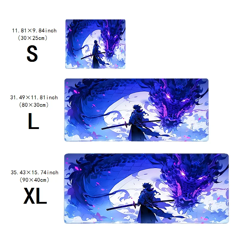 드래곤 보이 애니메이션 패턴 게이밍 마우스 패드, 2mm 세척 가능 미끄럼 방지 내구성 고무 바닥, 게이머 및 사무실 사용에 적합