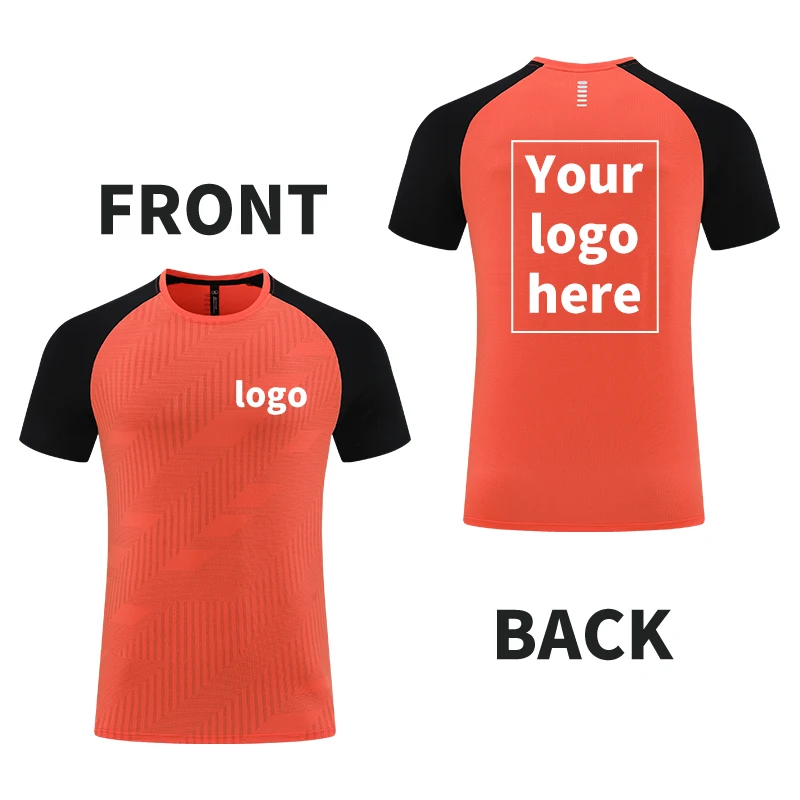 Custom print High Quality Logo Summer shirts gym Fitness Polyester Sportswear 165 GSM Breathable running quick dry T Shirt R451 3