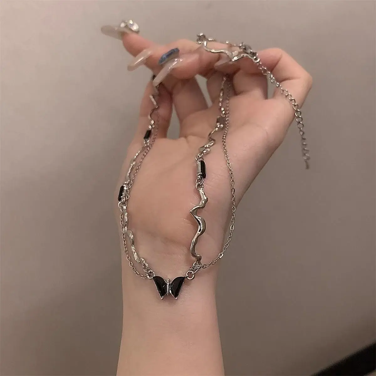 【Hei】kisses pendant long necklace〜ロングネックレス#韓国発 les bon bon｜forest long necklace ロングネックレス 天然石