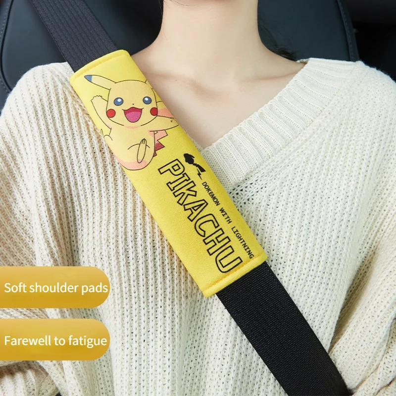 Seatbelt Cover Anime Cartoon Cute Pikachu Car Seat Belt Shoulder