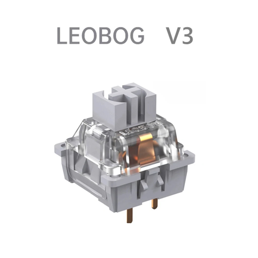 Leobog-interruptor Mecânico do Teclado Graywood 3pin Linear Custom Hifi Rgb Lubrificado Hot-swap 57g Switches para Gk61 v3