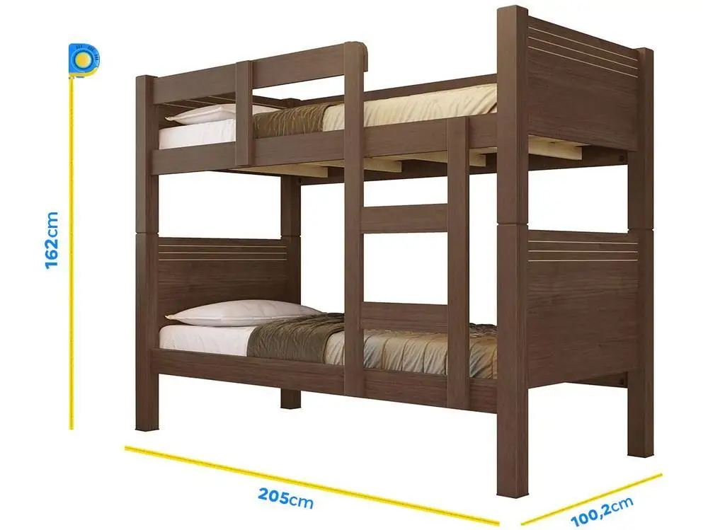 Beliche em MDF e MDP  Conquista Móveis Madri Cacau 5