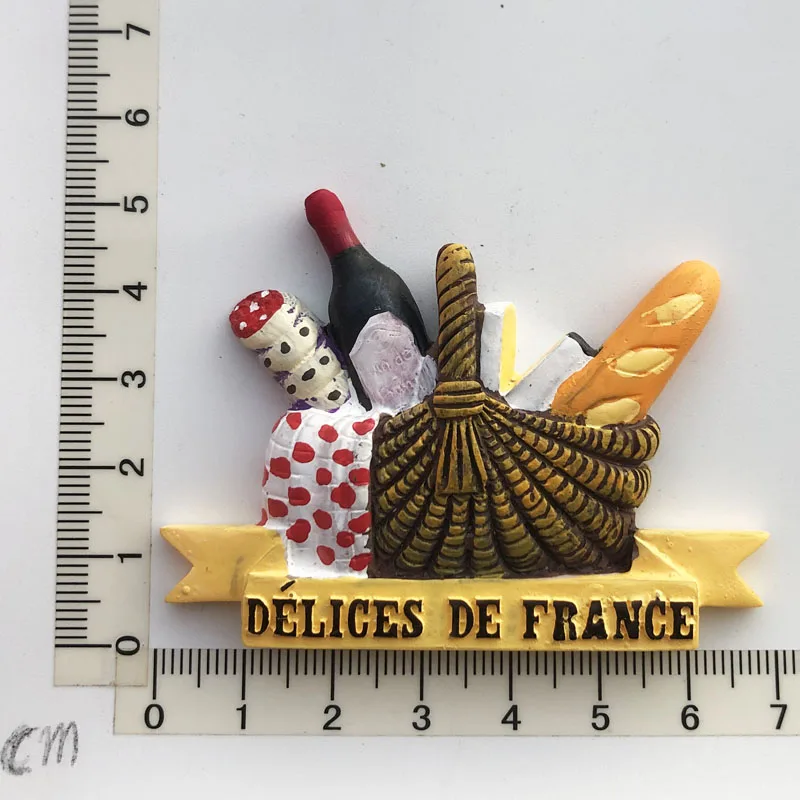 

DELICES DE FRANCE Fridge Magnet,Creative,Travel,Commemorate,Crafts,3D,Ornaments,Magnetism,Resin Material,Refrigerator Stickers