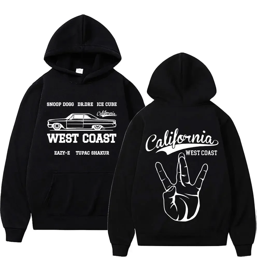 West Coast Iron Cross Choppers Logo Hooded Men women's Black Fashion Cool Sweatshirt fashion Fleece Oversized Hoodie Streetwear