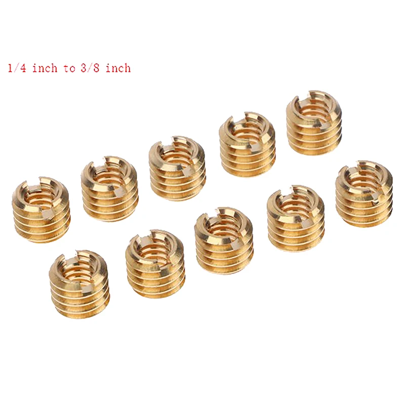 Metal Screw Adapter Screw Mount Adapter 10 Pcs 1/4 Inch To 3/8 Inch Convert Standard Reducer Bushing DSLR Camera Camcorder Tripod Monopod