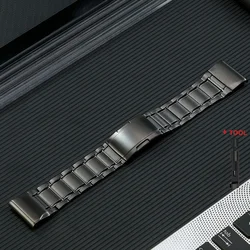 Premium Titanium QuickFit Strap - 26mm/22mm Adjustable Metal Watch Band - 26mm (Grey5)