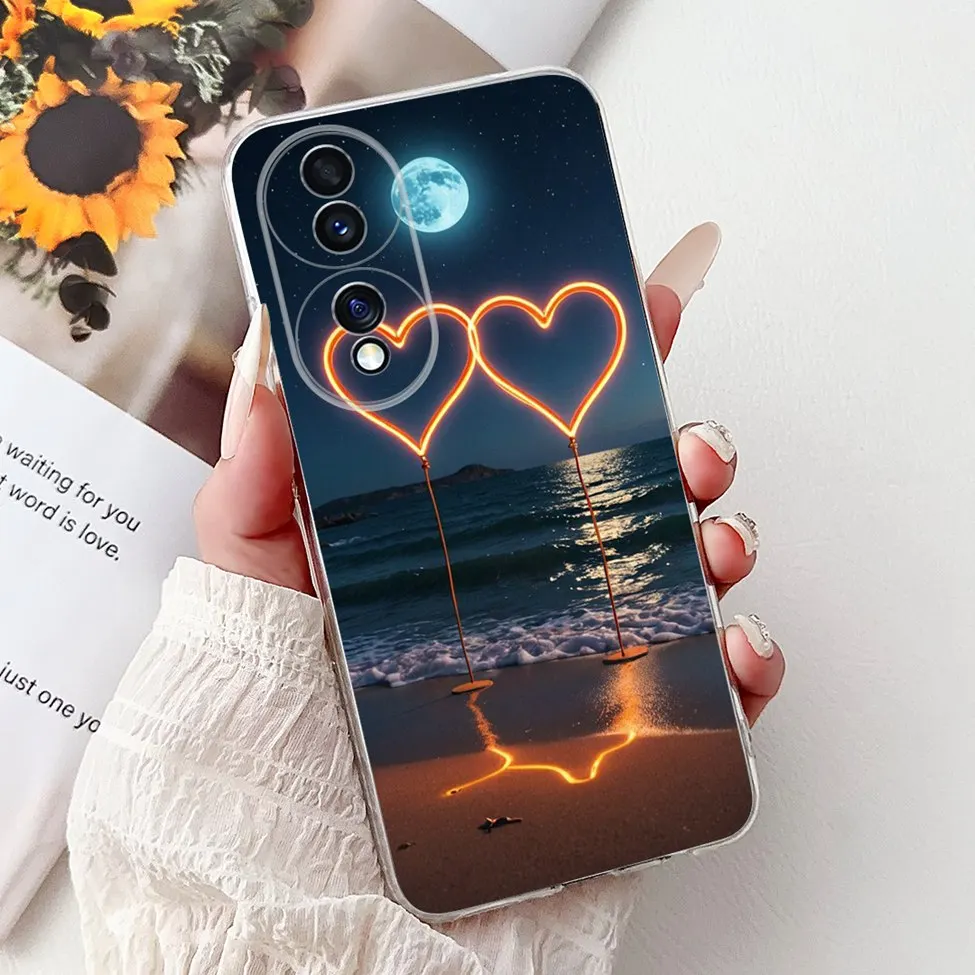 Clear Aesthetic Cute Cat & Flowers Soft Phone Case - Fashionable and Fun Design