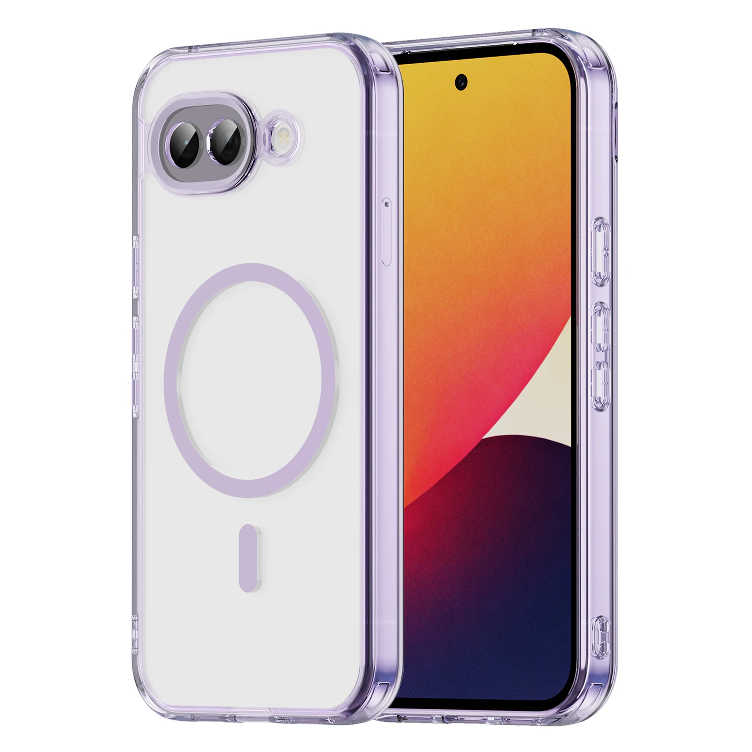 Luxury Transparent Colorful Phone Case with Magsafe and Anti-drop Lens Protection