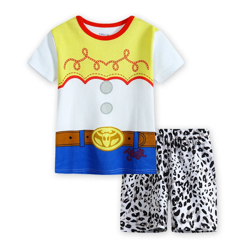 Kids pajamas set Summer Children Pajamas Set Short Sleeve Mickey Pyjamas Kids Car Boy Girls Pijamas Anna Elsa Cartoon Spiderman Baby Sleepwear