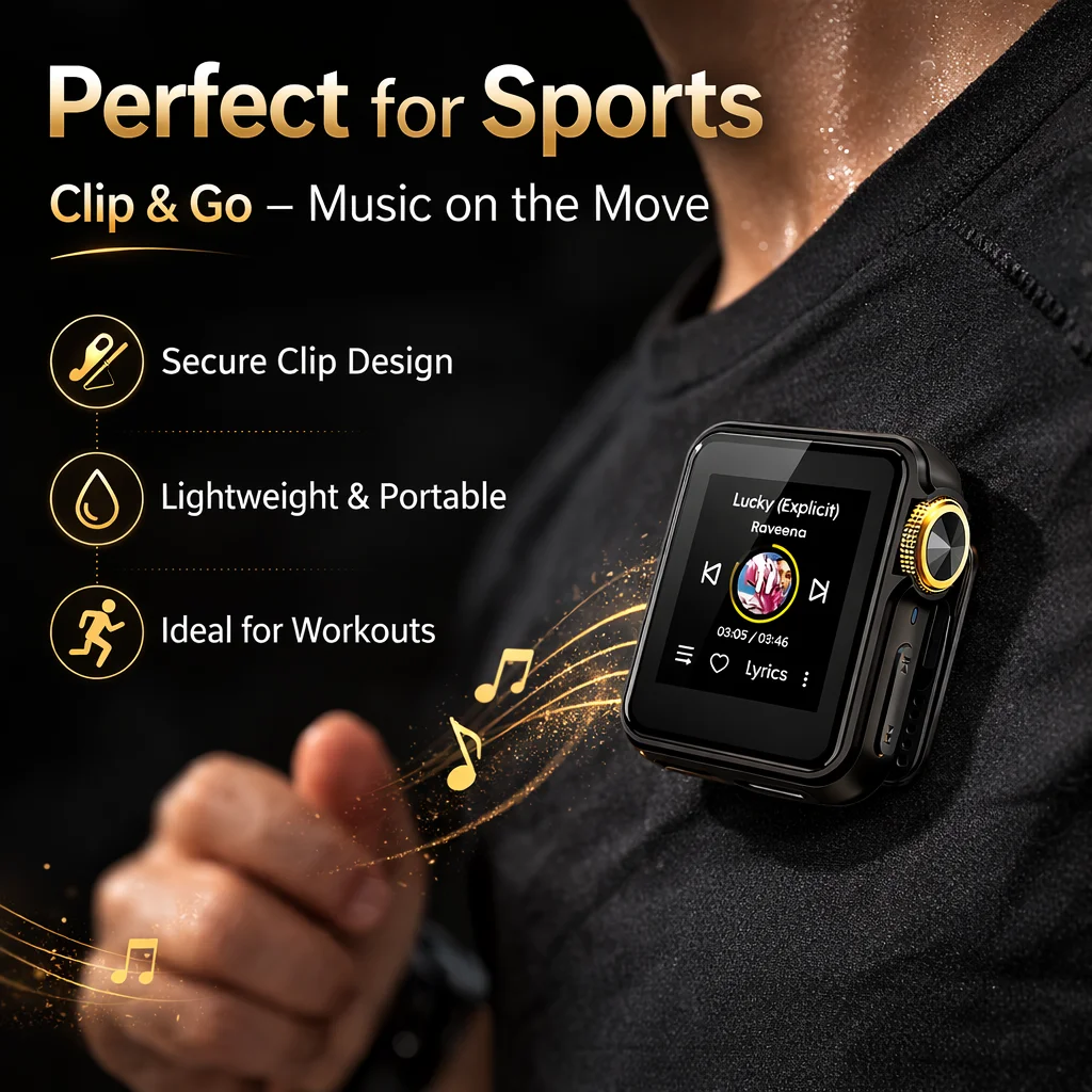 HiFi Mini MP3 Player with Clip, ESS9218PC DAC, aptX/LDAC Bluetooth, and 64GB Storage 5