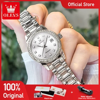 OLEVS 7003 New Color Elegant Luxury Women Watches Automatic Mechanical Watch Stainless Steel Date Watches For Woman Gifts Reloj