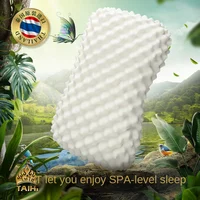 TAIHI Female Latex Pillow Thailand Beauty Massage Cervical Orthopedic Neck Pain Pillows Effectively Prevent Mites For Sleeping 1